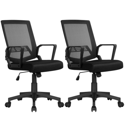 Yaheetech Adjustable Mid-Back Office Chair Computer Chair With Wheels 12 Yaheetech Adjustable Mid-Back Office Chair Computer Chair With Wheels - Image 10