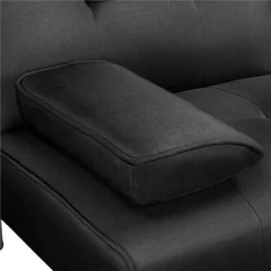 Yaheetech Convertible Futon Sofa Bed Tufted Fabric Futon With Cupholders And Pillows -Furniture Specialty Store GUEST cdb17eb5 fbc9 4cd4 bb2b 9c11482e4d27