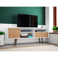 Liberty 3 Shelf And 1 Drawer TV Stand For TVs Up To 65" - Manhattan Comfort