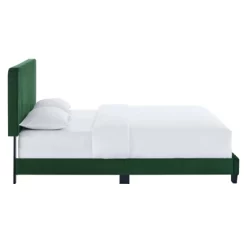 Twin Celine Channel Tufted Performance Velvet Platform Bed Emerald - Modway -Furniture Specialty Store GUEST cdf30183 e46c 4e56 9209 a804964eef15