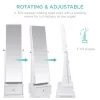 Best Choice Products 360 Swivel Standing Mirrored Jewelry Cabinet, LED-Lit Makeup Organizer W/ Mirror - White -Furniture Specialty Store GUEST ce141692 16d0 4427 a9e3 1b33ff724a1c