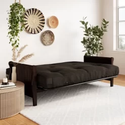 Full Chester Wood Arm Futon Frame With 8" Microfiber Mattress - Room & Joy -Furniture Specialty Store GUEST ce3ba850 c443 40c2 a7cb 6d64d1444b19