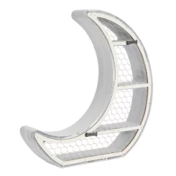 Farmlyn Creek Small Wooden Crescent Moon Wall Shelf For Crystals & Essential Oils, Rustic Home Wall Decor For Nursery, White, 10.7 X 11.2 X 2 In -Furniture Specialty Store GUEST ceef4482 9898 4147 a526 75745033213b