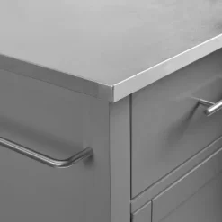 Savannah Stainless Steel Top Compact Kitchen Island Cart Gray - Crosley -Furniture Specialty Store GUEST cf15c4b4 c0fa 4de2 916e 69cc46cd1800