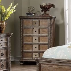 6pc Lellen Bedroom Set Beige/Rustic Natural Tone - HOMES: Inside + Out -Furniture Specialty Store GUEST cf31abf6 9529 4576 a3e7 4796bd4749f8