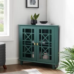 2 Door Corner Accent Cabinet With Fretwork Doors - Saracina Home 24 2 Door Corner Accent Cabinet With Fretwork Doors - Saracina Home -Furniture Specialty Store GUEST cfceebbb fbd4 44ae b375 5b6a98a22a32