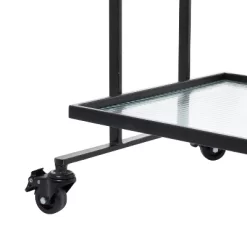 Industrial Metal Bar Cart Black - Olivia & May -Furniture Specialty Store GUEST cfe83935 cd6b 4d56 9d01 9787deee6114