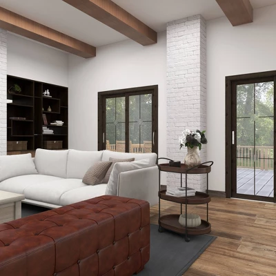 Wood 3 Tier Oval Tray Cart Brown - Olivia & May 13 Wood 3 Tier Oval Tray Cart Brown - Olivia & May - Image 11