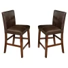Set Of 2 24" Kona Parsons Counter Height Barstools With Faux Leather Seat Dark Raisin Finish - Intercon 2 Set Of 2 24" Kona Parsons Counter Height Barstools With Faux Leather Seat Dark Raisin Finish - Intercon -Furniture Specialty Store GUEST d0486417 d5a8 4dbd 8ef7 6b480dc3d4f7