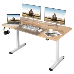 Costway Electric Height Adjustable Standing Desk, Sit To Stand Computer Workstation Home Office Desk -Furniture Specialty Store GUEST d0b3abf5 6f9a 44d9 813e 9d39dd223e67