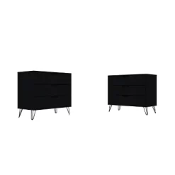 Set Of 2 Rockefeller 3 Drawer Dresser - Manhattan Comfort 28 Set Of 2 Rockefeller 3 Drawer Dresser - Manhattan Comfort -Furniture Specialty Store GUEST d13e109b ea4b 4c02 9956 2d8162a0a1a8