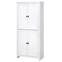 HOMCOM 72" Freestanding 4-Door Kitchen Pantry, Storage Cabinet Organizer With 4-Tiers, And Adjustable Shelves, White 9 HOMCOM 72" Freestanding 4-Door Kitchen Pantry, Storage Cabinet Organizer With 4-Tiers, And Adjustable Shelves, White -Furniture Specialty Store GUEST d194ee37 0b84 4722 97cd 31759e20c912
