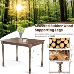 Costway Extension Dining Room Table Butter Leaf Rectangle Table W/ Hardwood Structure -Furniture Specialty Store GUEST d25784b9 b8cb 45cf a69a 26aa67856451