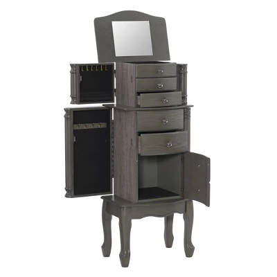 Sedalia Jewelry Armoire Gray - Powell Company 5 Sedalia Jewelry Armoire Gray - Powell Company - Image 3