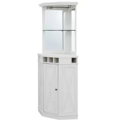 Home Source Charcoal Corner Bar Unit With Built-in Wine Rack And Lower Cabinet -Furniture Specialty Store GUEST d342a31a fa76 4c3d 8832 272122e9f46e