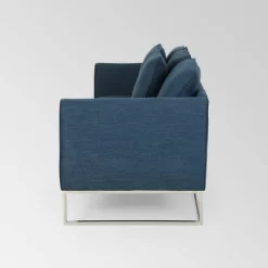 Canisbay Modern Sofa Navy Blue - Christopher Knight Home -Furniture Specialty Store GUEST d3708f18 eebd 48f1 bba2 7bc1b4388835