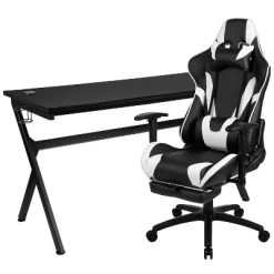Flash Furniture Gaming Desk And Footrest Reclining Gaming Chair Set - Cup Holder/Headphone Hook/Removable Mouse Pad Top/Wire Management -Furniture Specialty Store GUEST d417143d 9ea0 4bbc a683 6a25c31dde1d