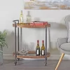 Modern Traditional Metal And Glass Bar Cart Brass - Olivia & May