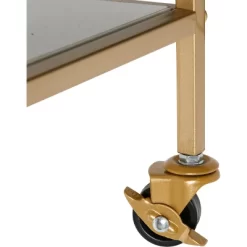 Honey-Can-Do 3 Tier Bar Cart Gold/White -Furniture Specialty Store GUEST d43fc21c e2b3 47aa bb2f 5b9cc87cdd61