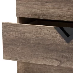 Baxton Studio Wales Modern And Contemporary Oak Wood Finish 3 Drawer Chest Light Brown -Furniture Specialty Store GUEST d484fe4f 755f 496d 86f1 bbf07b750341