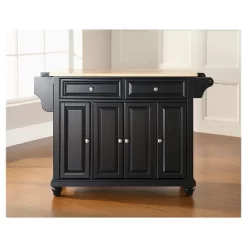 Cambridge Natural Wood Top Kitchen Island Black - Crosley -Furniture Specialty Store GUEST d4fb57b8 3c7e 4f7b 87e3 fe79d31116f0