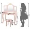 Costway Kids Makeup Dressing Table Chair Set Princess Vanity & Tri-folding Mirror -Furniture Specialty Store GUEST d5b9f487 4911 4bba 99c1 57bd7ecb9246