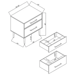 Gloria 2 Drawer Nightstand - Linon 35 Gloria 2 Drawer Nightstand - Linon -Furniture Specialty Store GUEST d660fc02 5143 461c b294 2f62bd0939a2