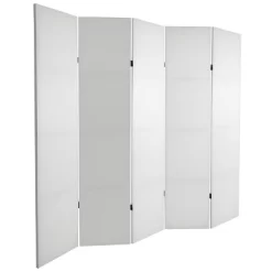 6 Ft. Tall Do It Yourself Canvas Room Divider 5 Panel - Oriental Furniture
