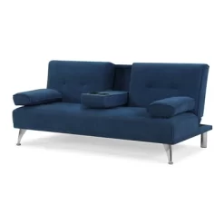 Miley Convertible Futon Sectional Sofa Navy Blue - Serta -Furniture Specialty Store GUEST d7c9ad9e 9854 4b61 b1ee 679255f5d76b
