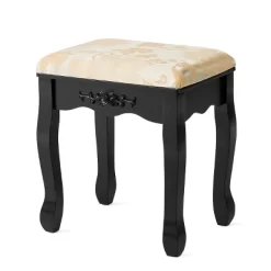 Tangkula Vanity Table Set W/ 360° Rotating Oval Mirror & Drawers Black/White -Furniture Specialty Store GUEST d86f04c3 63bb 46d0 98fd 85fef2ad208d