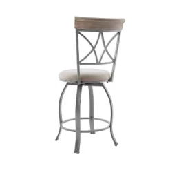 Carter Swivel Metal Counter Stool Pewter - Powell -Furniture Specialty Store GUEST d9693b2a 7d7d 40ea abd6 ea3c8c41dee0