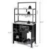 Costway Kitchen Islands Freestanding Wine Rack Table W/ Glass Holder & Drawer Black / Rustic 1 Costway Kitchen Islands Freestanding Wine Rack Table W/ Glass Holder & Drawer Black / Rustic -Furniture Specialty Store GUEST d9f0bc2e e5f1 4a34 a34b 88eb0906904e