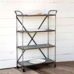 Park Hill Collection Metal Bakery Cart
