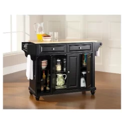 Cambridge Natural Wood Top Kitchen Island Black - Crosley -Furniture Specialty Store GUEST da698bf1 9c73 45a3 81fd dc9a2fc3505d