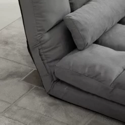 HOMCOM Convertible Floor Sofa Chair, Folding Couch Bed, Guest Chaise Lounge With 2 Pillows, Adjustable Backrest And Headrest -Furniture Specialty Store GUEST db19ed08 552c 4b35 bc6a bedee43aa74e