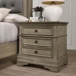 3pc Kritan Bed With 2 Nightstands Antique Warm Gray - HOMES: Inside + Out -Furniture Specialty Store GUEST dbd6c560 81a2 44d4 bfd5 f518a1ab1bc5