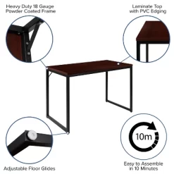 Flash Furniture Tiverton Industrial Modern Desk - Commercial Grade Office Computer Desk And Home Office Desk - 47" Long -Furniture Specialty Store GUEST dbf7d52a 1264 40f8 b08e 659ea21db6f1
