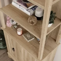 72.32" 3 Open Shelves Adaline Café Library Vertical Bookcase Orchard Oak - Sauder -Furniture Specialty Store GUEST dc0e2e56 ca8d 46b3 b04d 01c8e7cbb97c