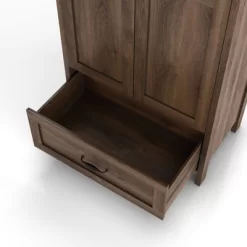 Nurembo 1 Drawer Wardrobe Closet Distressed Walnut - HOMES: Inside + Out -Furniture Specialty Store GUEST dc241beb 6b05 41c4 b4d2 caa8c377d34b