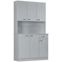 HOMCOM 71" Freestanding Buffet With Hutch, Kitchen Pantry, Cupboard With 6 Doors, 3 Adjustable Shelves, And 1 Drawer -Furniture Specialty Store GUEST dc416202 327a 49d4 8293 f1fd37076d39