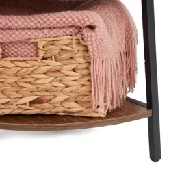 JOMEED 5 Shelf Industrial Corner Etagere Ladder Bookcase For Corner Spaces In Apartments, Studios, Offices, And Living Rooms, Black And Brown Wood -Furniture Specialty Store GUEST dcc61409 e214 4e06 b5a3 b4ab1a6a1faf