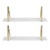27.5" X 8.2" 2pk Soloman Wooden Shelf Set With Brackets - Kate & Laurel All Things Decor