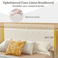 Costway FullQueen Size Upholstered Bed Frame Wooden Slatted Adjustable Headboard 4 Drawers -Furniture Specialty Store GUEST dd927b2c 7109 45a3 be6b 79aa32ffdadd