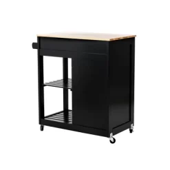 Wooden Basic Kitchen Island With 1 Drawer 1 Door And 2 Tiers - Glitzhome -Furniture Specialty Store GUEST ddb85e07 1dd5 4e61 9521 a4c3cc4c7054