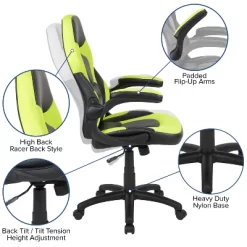 Flash Furniture Gaming Desk And Racing Chair Set With Cup Holder, Headphone Hook & 2 Wire Management Holes -Furniture Specialty Store GUEST ddf3f9a2 09b8 481b a131 406eebbd0728 1