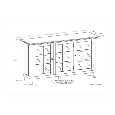 62" Normandy Wide Storage Cabinet - Wyndenhall 7 62" Normandy Wide Storage Cabinet - Wyndenhall - Image 5