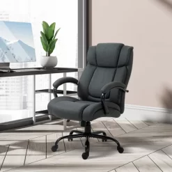 Vinsetto High Back Big And Tall Executive Office Chair 484lbs With Wide Seat Computer Desk Chair With Linen Fabric Swivel Wheels Charcoal Gray 10 Vinsetto High Back Big And Tall Executive Office Chair 484lbs With Wide Seat Computer Desk Chair With Linen Fabric Swivel Wheels Charcoal Gray -Furniture Specialty Store GUEST de4418e7 3d88 4c61 8376 6595ad52d71c