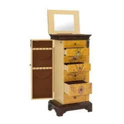 Beatrice Antique Parchment Hand Painted Jewelry Armoire - Powell Company -Furniture Specialty Store GUEST de4bada7 d55a 45f1 b7a8 a428b266a731