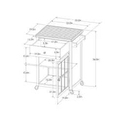 Windham Wood Top Kitchen Cart - Black - Threshold™ -Furniture Specialty Store GUEST dea9d574 4d43 47af 9b54 441db16c8996