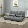 HOMCOM Convertible Floor Sofa Chair, Folding Couch Bed, Guest Chaise Lounge With 2 Pillows, Adjustable Backrest And Headrest 1 HOMCOM Convertible Floor Sofa Chair, Folding Couch Bed, Guest Chaise Lounge With 2 Pillows, Adjustable Backrest And Headrest -Furniture Specialty Store GUEST def467ce b843 44b7 9045 25157e535469